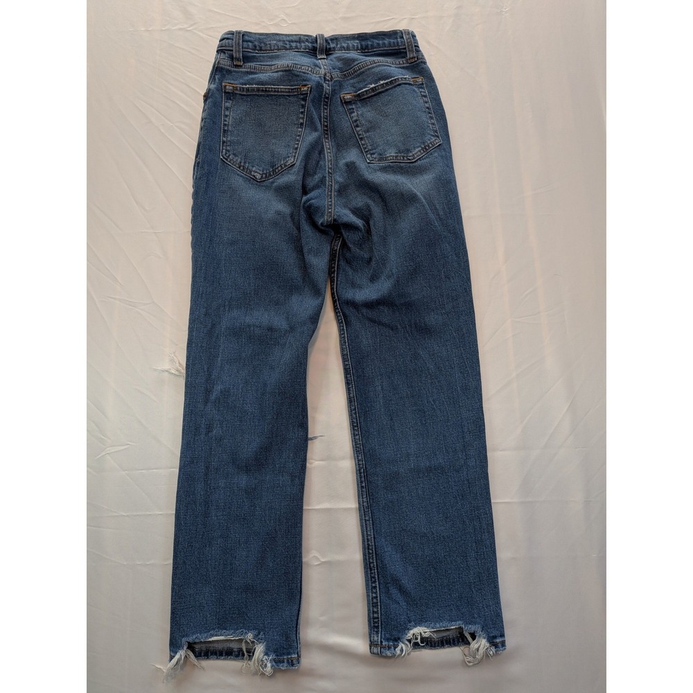 Abercrombie & Fitch Curve Love Ultra High Rise Ankle Straight Jeans 26 - Picture 3 of 11